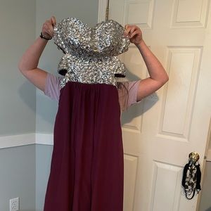 Prom dress, purple, floor length